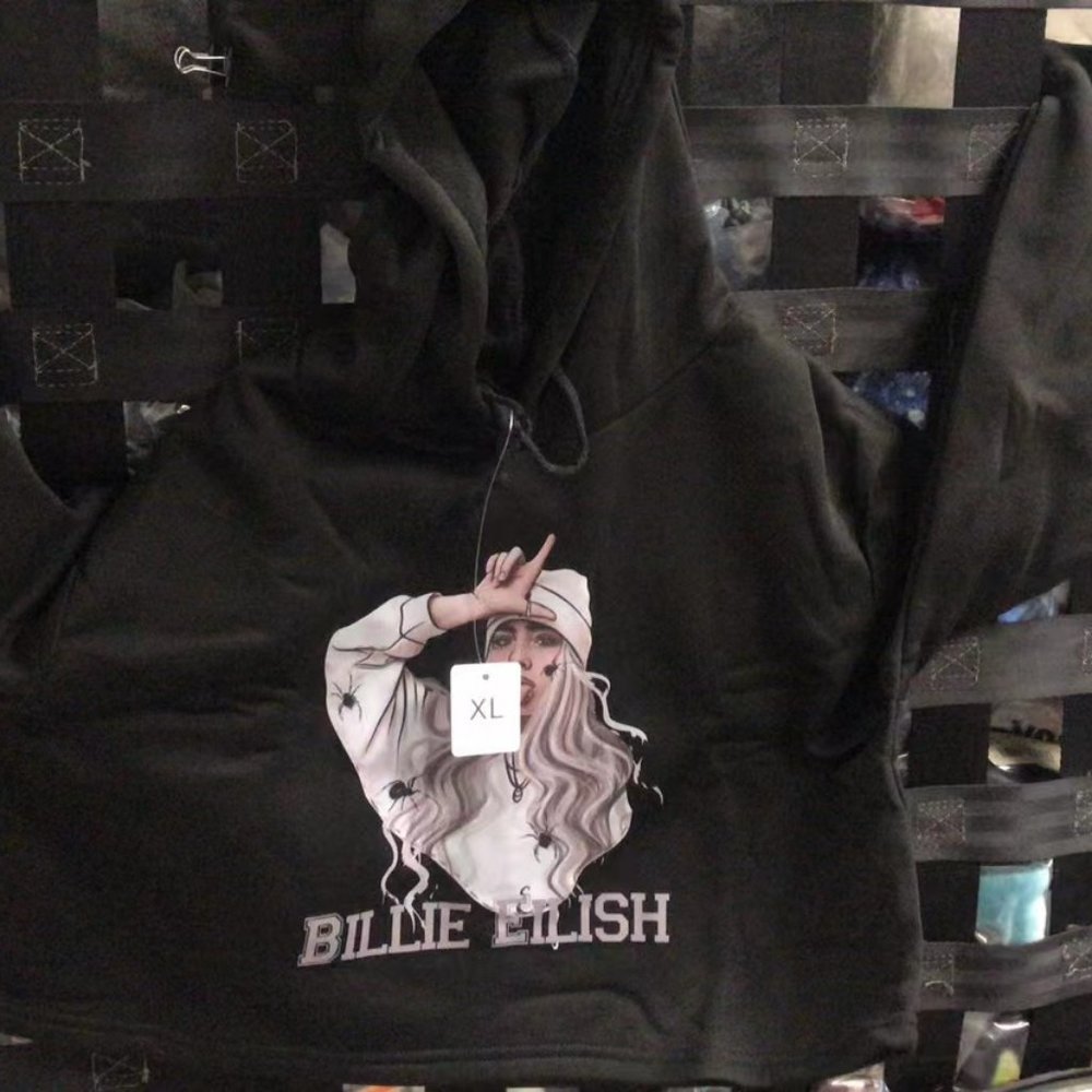 Girl's Black hoodies, Billie Eillish crop top